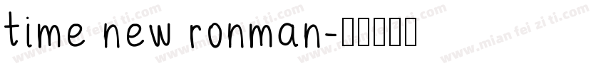 time new ronman字体转换